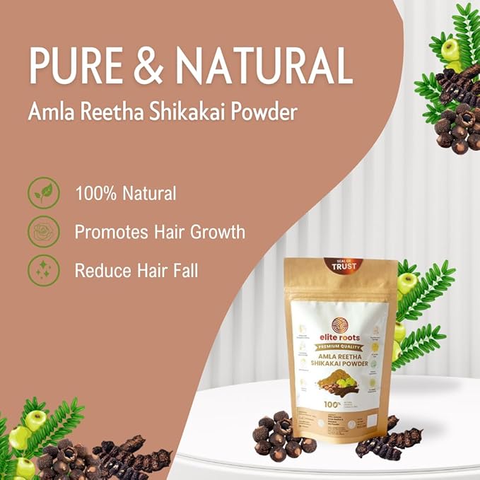 EliteRoots Amla Reetha Shikakai Powder – 100g