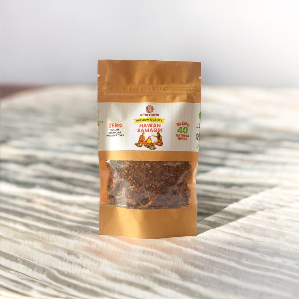 EliteRoots Premium Havan Samagri 100g, 100% Natural with 40 Naturally Sourced Herbs