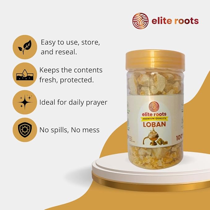 EliteRoots Premium Loban Resin 100g/250g | Long Lasting Fragrance for Dhoop & Ritual Use