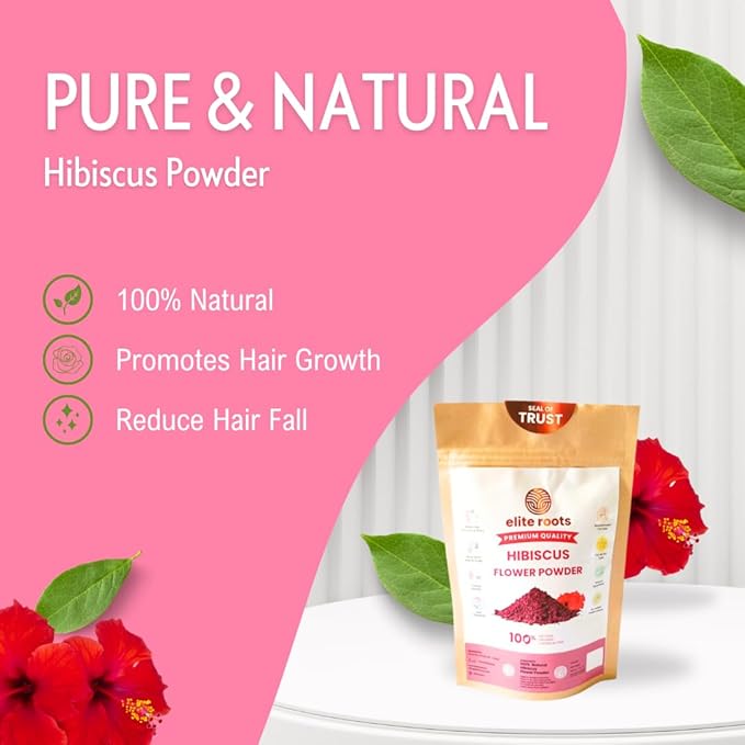 EliteRoots Organic Hibiscus Powder – Natural Care for Hair