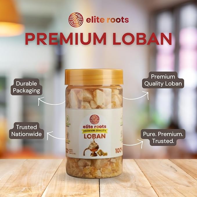 EliteRoots Premium Loban Resin 100g/250g | Long Lasting Fragrance for Dhoop & Ritual Use