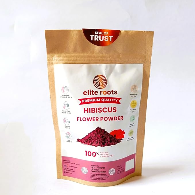 EliteRoots Organic Hibiscus Powder – Natural Care for Hair