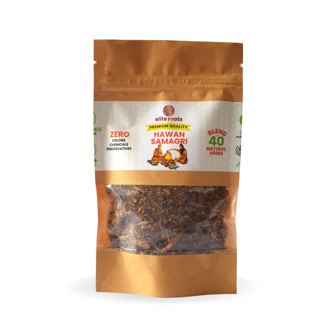 EliteRoots Premium Havan Samagri 100g, 100% Natural with 40 Naturally Sourced Herbs