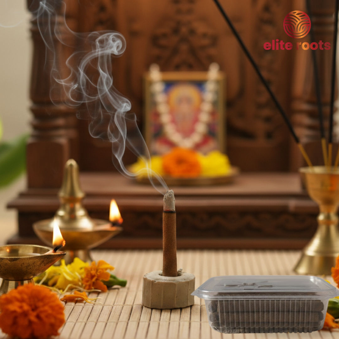 EliteRoots Gomay Dhoop Sticks | Chemical-Free | Charcoal-Free | Bamboo-less Dhoop Sticks - (2qty)
