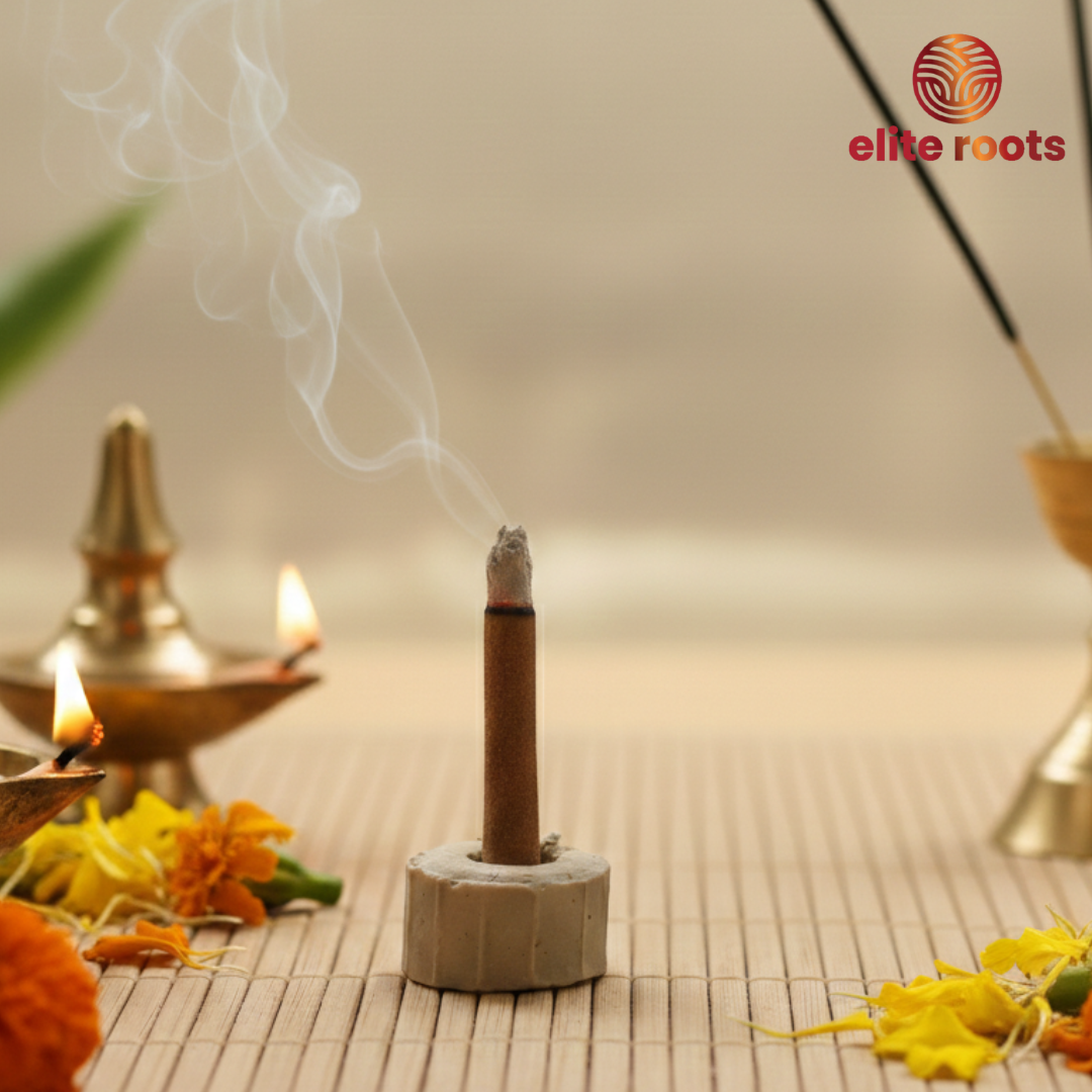 EliteRoots Gomay Dhoop Sticks | Chemical-Free | Charcoal-Free | Bamboo-less Dhoop Sticks - (2qty)