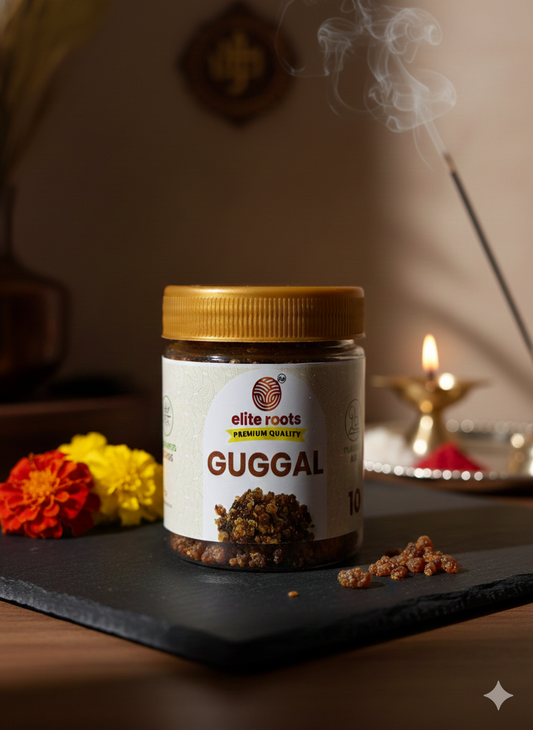 EliteRoots Premium Guggal for Pooja | 100% Pure Natural Guggal Resin for Havan, Dhoop & Sacred Rituals