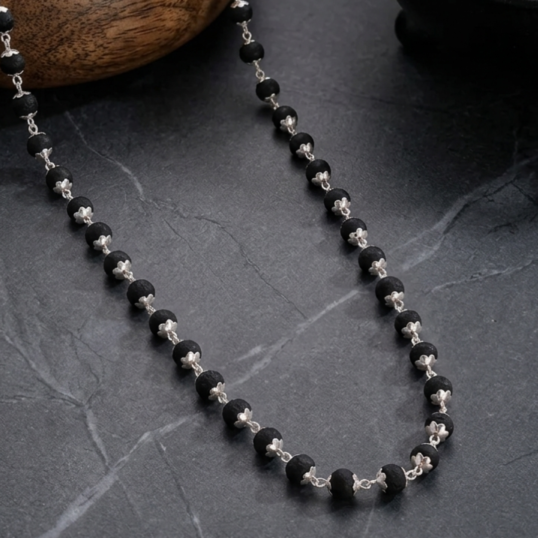 EliteRoots Original Karungali Mala with Authenticity Certificate | Pure Spiritual Protection & Positive Energy Mala