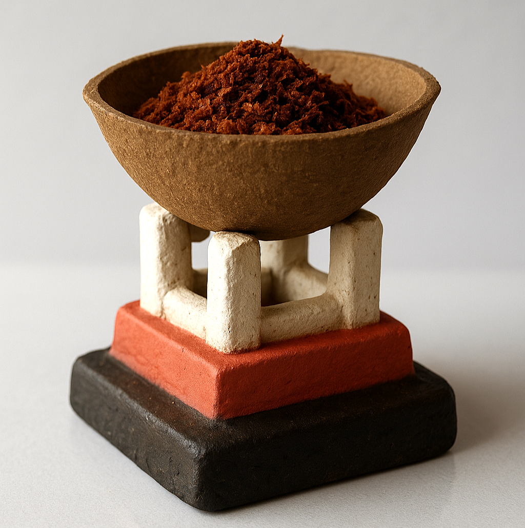 Mini Havan Kund With 30 Days Kit with 350g Havan Samagri, 30 Gaumay Bowl, 1 Mini Kund