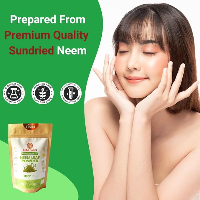 EliteRoots Premium Neem Powder 100g – 100% Organic Care for Face, Skin & Hair